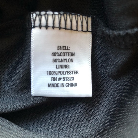 CeCe Black Laced High-Neck Peplum Top Women’s Size M Short Flare Sleeves Lining - Picture 7 of 16